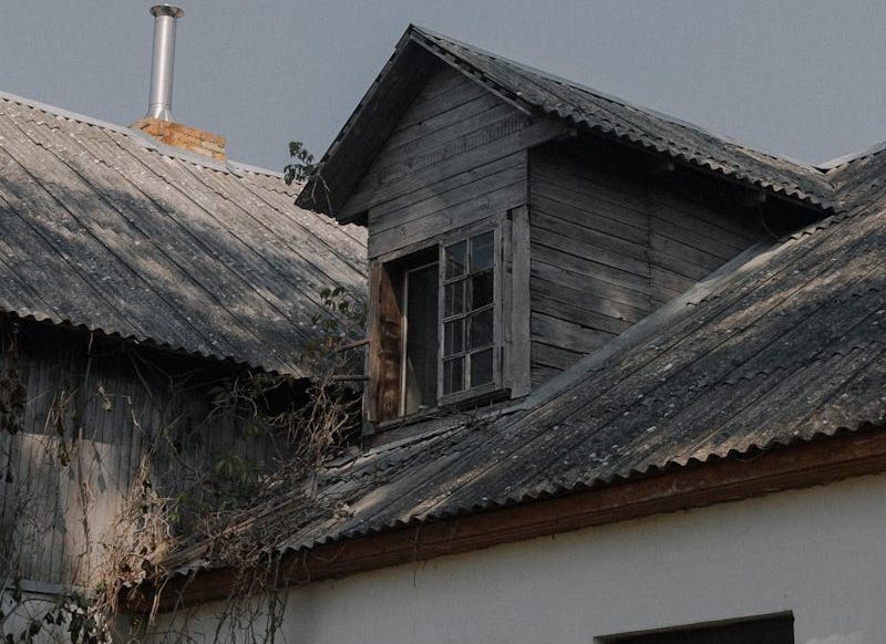 Roof of an Old Farm Building
